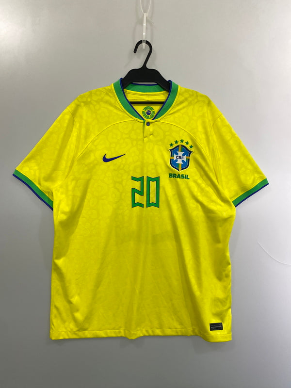 【中古品】【メンズ】 NIKE ブラジル代表 2022 ホーム 半袖レプリカユニフォーム DN0680-741 半袖 Tシャツ メンズ トップス 148-261020-em-34-min サイズ：XL カラー：イエロー 万代Net店