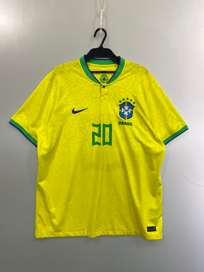 【中古品】【メンズ】 NIKE ブラジル代表 2022 ホーム 半袖レプリカユニフォーム DN0680-741 半袖 Tシャツ メンズ トップス 148-261020-em-34-min サイズ：XL カラー：イエロー 万代Net店