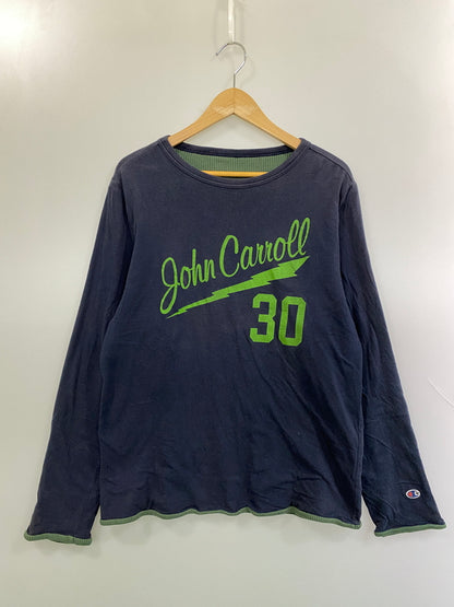 【中古品】【メンズ】 CHAMPION REVERSIBLE SWEATSHIRT リバーシブル スウェットシャツ メンズ 長袖Tシャツ トップス 146-261016-em-10-min サイズ：M カラー：ネイビー/グリーン 万代Net店