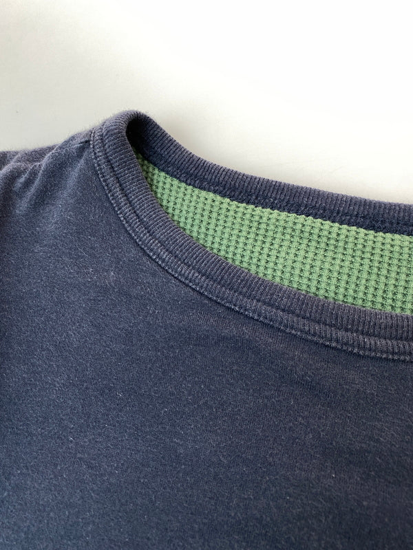 【中古品】【メンズ】 CHAMPION REVERSIBLE SWEATSHIRT リバーシブル スウェットシャツ メンズ 長袖Tシャツ トップス 146-261016-em-10-min サイズ：M カラー：ネイビー/グリーン 万代Net店
