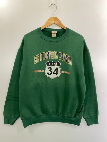 【中古品】【メンズ】 LEE リー SWEAT SHIRT スウェット シャツ メンズ トップス 長袖 トレーナー 146-261016-em-11-min サイズ：L カラー：グリーン 万代Net店