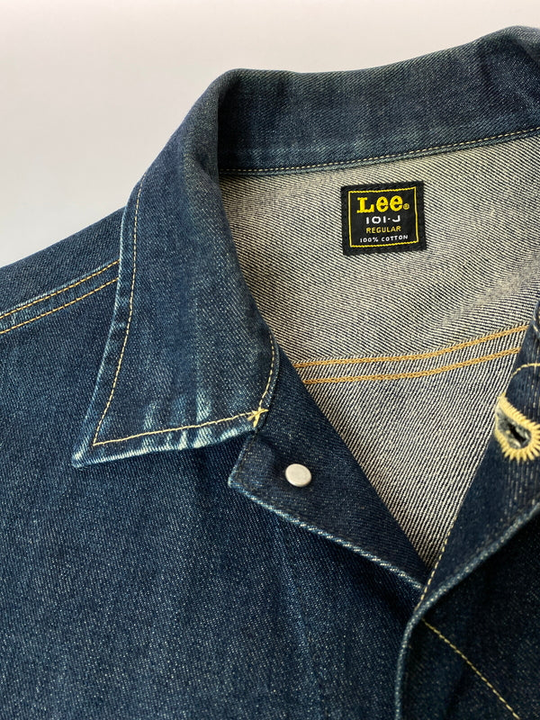 【中古品】【メンズ】 LEE リー DENIM JACKET LM8100 デニム ジャケット メンズ アウター Gジャン 145-261015-em-05-min サイズ：M カラー：インディゴ 万代Net店