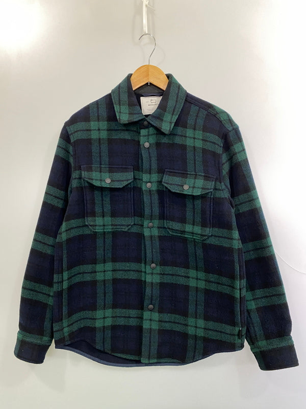 【中古品】【メンズ】 WOOLRICH ウールリッチ LS SHIRT WOOS0068 ロングスリーブ シャツ メンズ 長袖シャツ トップス 147-261020-em-43-min サイズ：M カラー：グリーン/ネイビー 万代Net店