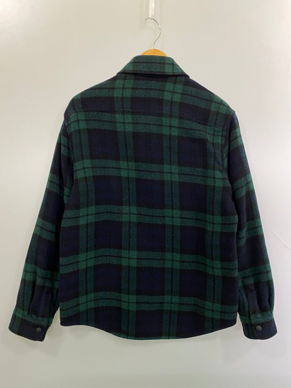 【中古品】【メンズ】 WOOLRICH ウールリッチ LS SHIRT WOOS0068 ロングスリーブ シャツ メンズ 長袖シャツ トップス 147-261020-em-43-min サイズ：M カラー：グリーン/ネイビー 万代Net店