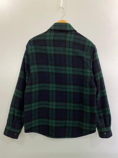【中古品】【メンズ】 WOOLRICH ウールリッチ LS SHIRT WOOS0068 ロングスリーブ シャツ メンズ 長袖シャツ トップス 147-261020-em-43-min サイズ：M カラー：グリーン/ネイビー 万代Net店