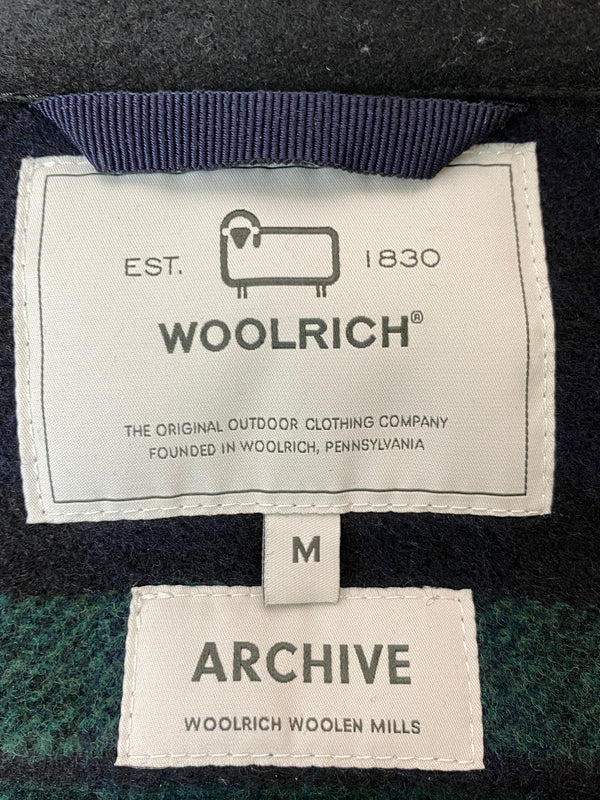 【中古品】【メンズ】 WOOLRICH ウールリッチ LS SHIRT WOOS0068 ロングスリーブ シャツ メンズ 長袖シャツ トップス 147-261020-em-43-min サイズ：M カラー：グリーン/ネイビー 万代Net店