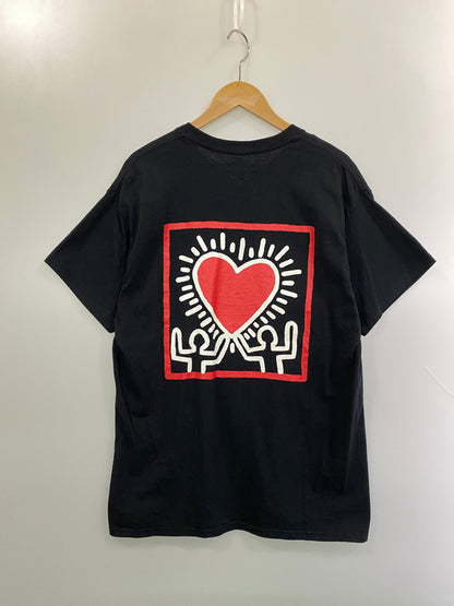 【中古品】【メンズ】 WACKOMARIA ワコマリア KEITH HARING POCKET T-SHIRT (TYPE-1) キース へリング ポケット Tシャツ タイプ１ 半袖Tシャツ メンズ トップス 142-261020-em-42-min サイズ：L カラー：ブラック 万代Net店