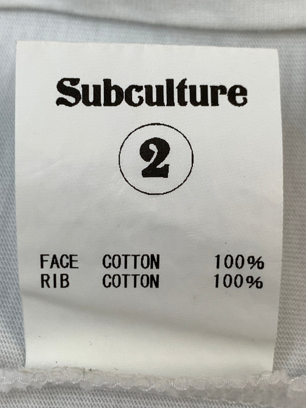 【中古品】【メンズ】 SUBCULTURE サブカルチャー BAD GIRL TEE バッド ガール ティー メンズ トップス 半袖Tシャツ 142-261017-KS-11-min サイズ：2 カラー：ホワイト 万代Net店