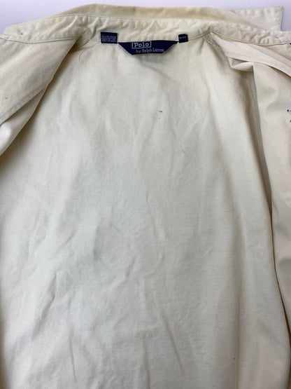 【現状渡し品】【メンズ】 POLO RALPH LAUREN ポロ・ラルフローレン 90'S SWINGTOP 90年代 スイングトップ ショート丈 ブルゾン ライトアウター 146-261015-em-22-min サイズ：M カラー：アイボリー 万代Net店
