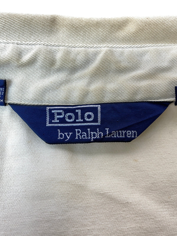 【現状渡し品】【メンズ】 POLO RALPH LAUREN ポロ・ラルフローレン 90'S SWINGTOP 90年代 スイングトップ ショート丈 ブルゾン ライトアウター 146-261015-em-22-min サイズ：M カラー：アイボリー 万代Net店