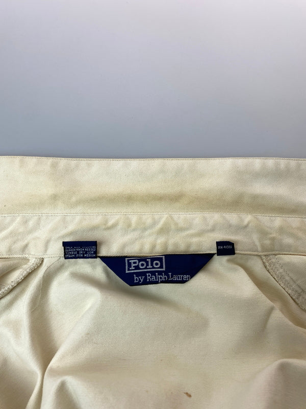 【現状渡し品】【メンズ】 POLO RALPH LAUREN ポロ・ラルフローレン 90'S SWINGTOP 90年代 スイングトップ ショート丈 ブルゾン ライトアウター 146-261015-em-22-min サイズ：M カラー：アイボリー 万代Net店