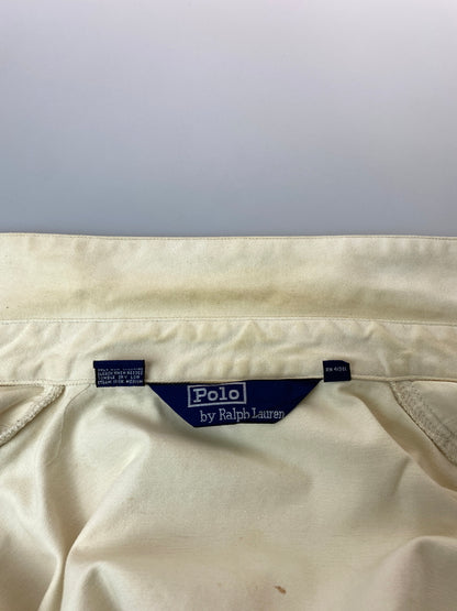 【現状渡し品】【メンズ】 POLO RALPH LAUREN ポロ・ラルフローレン 90'S SWINGTOP 90年代 スイングトップ ショート丈 ブルゾン ライトアウター 146-261015-em-22-min サイズ：M カラー：アイボリー 万代Net店