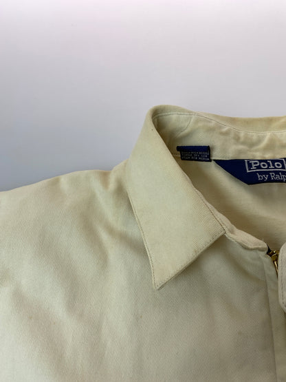 【現状渡し品】【メンズ】 POLO RALPH LAUREN ポロ・ラルフローレン 90'S SWINGTOP 90年代 スイングトップ ショート丈 ブルゾン ライトアウター 146-261015-em-22-min サイズ：M カラー：アイボリー 万代Net店