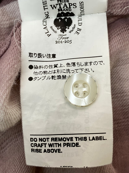 【中古品】【メンズ】 WTAPS ダブルタップス オンブレチェックシャツ 101GWDT-SHM01 長袖シャツ メンズ トップス チェック柄 142-261020-em-40-min サイズ：l カラー：スモーキーピンク 万代Net店