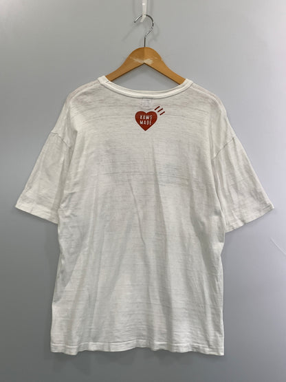 【中古品】【メンズ】 HUMANMADE×KAWS ヒューマンメイド カウズ DUCK TEE ダック ティー メンズ トップス 半袖Tシャツ 142-261017-KS-12-min サイズ：XL カラー：ホワイト 万代Net店