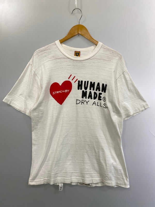 【中古品】【メンズ】 HUMAN MADE ヒューマンメード 18SS HEART LOGO TEE ハート ロゴ ショートスリーブ メンズ 半袖Tシャツ トップス 142-261020-em-45-min サイズ：L カラー：ホワイト 万代Net店
