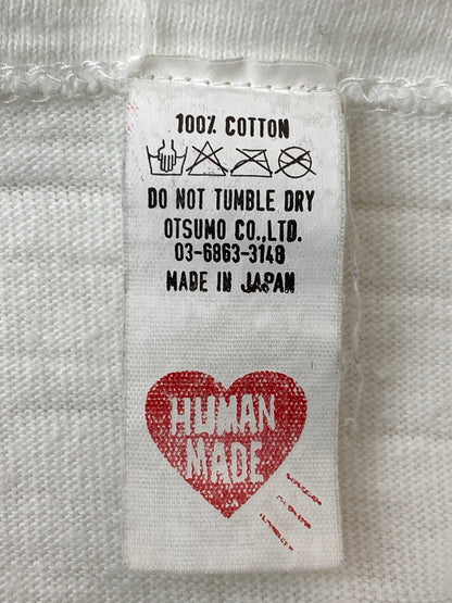 【中古品】【メンズ】 HUMAN MADE ヒューマンメード 18SS HEART LOGO TEE ハート ロゴ ショートスリーブ メンズ 半袖Tシャツ トップス 142-261020-em-45-min サイズ：L カラー：ホワイト 万代Net店