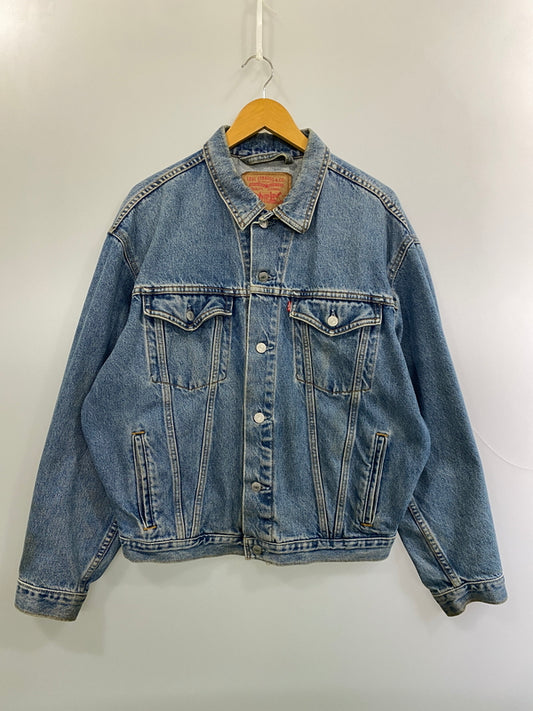 【中古品】【メンズ】 LEVI'S リーバイス 90S 3RD TYPE DENIM TRUCKER JACKET 7552548910 90年代 デニムトラッカージャケット メンズ デニムジャケット アウター Gジャン 146-261020-em-35-min サイズ：M カラー：インディゴ 万代Net店
