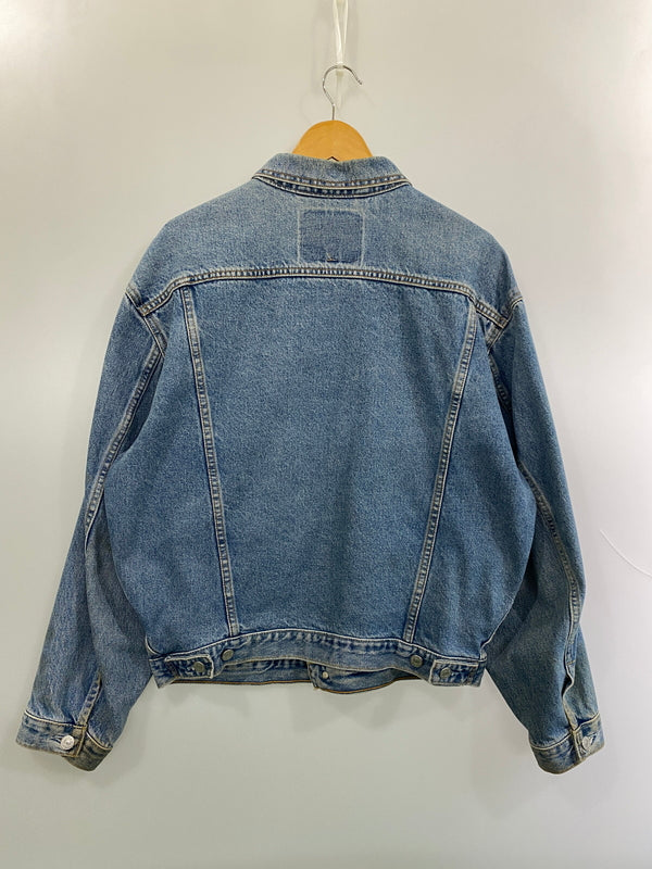 【中古品】【メンズ】 LEVI'S リーバイス 90S 3RD TYPE DENIM TRUCKER JACKET 7552548910 90年代 デニムトラッカージャケット メンズ デニムジャケット アウター Gジャン 146-261020-em-35-min サイズ：M カラー：インディゴ 万代Net店