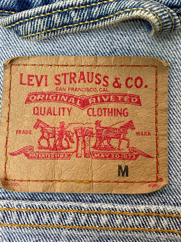 【中古品】【メンズ】 LEVI'S リーバイス 90S 3RD TYPE DENIM TRUCKER JACKET 7552548910 90年代 デニムトラッカージャケット メンズ デニムジャケット アウター Gジャン 146-261020-em-35-min サイズ：M カラー：インディゴ 万代Net店