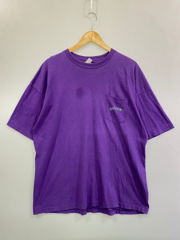 【現状渡し品】【メンズ】 CAMEL キャメル 90S LOGO TEE 90年代 ロゴ 半袖Tシャツ メンズ トップス ヴィンテージ 146-261020-em-44-min カラー：パープル 万代Net店