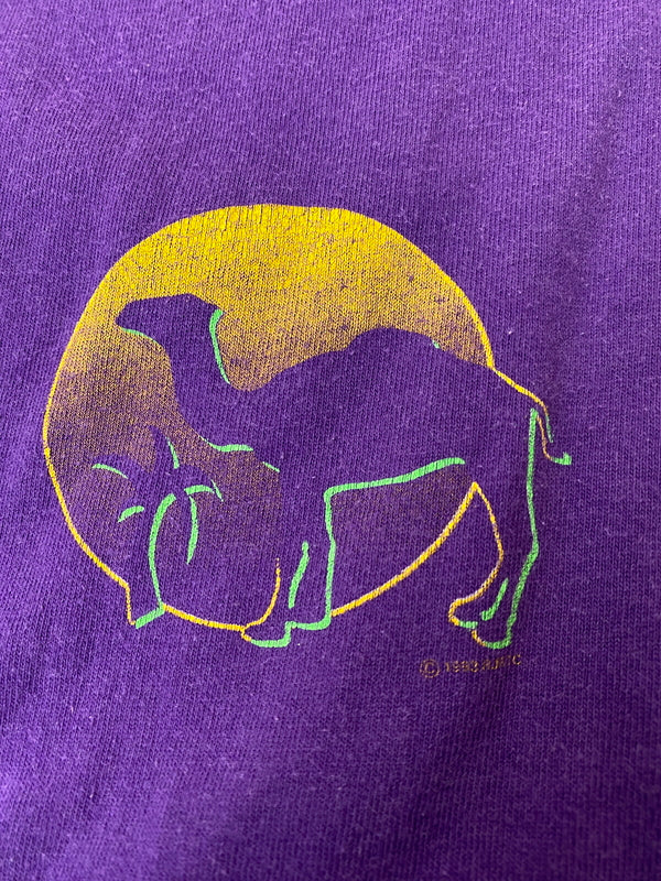 【現状渡し品】【メンズ】 CAMEL キャメル 90S LOGO TEE 90年代 ロゴ 半袖Tシャツ メンズ トップス ヴィンテージ 146-261020-em-44-min カラー：パープル 万代Net店