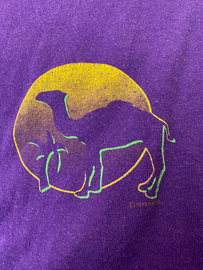 【現状渡し品】【メンズ】 CAMEL キャメル 90S LOGO TEE 90年代 ロゴ 半袖Tシャツ メンズ トップス ヴィンテージ 146-261020-em-44-min カラー：パープル 万代Net店