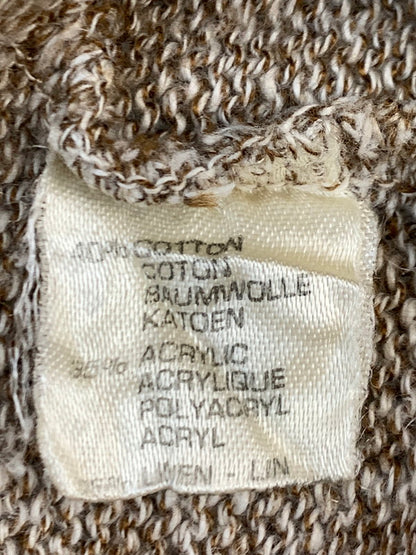 【中古品】【メンズ】 YVES SAINT LAURENT イヴ・サンローラン 90S DESIGN KNIT 90年代 デザイン ニット トップス ヴィンテージ セーター 146-261020-em-76-min サイズ：XL カラー：ライトブラウン 万代Net店