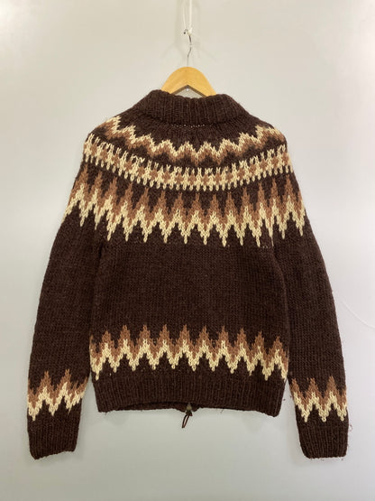 【中古品】【メンズ】 RLX RALPH LAUREN アールエルエックス ラルフローレン NATIVE ZIP KNIT ネイティブ ジップ ニット フルジップ セーター 146-261016-em-01-min サイズ：L カラー：ブラウン系 万代Net店