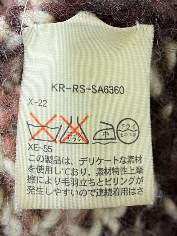 【中古品】【メンズ】 RLX RALPH LAUREN アールエルエックス ラルフローレン NATIVE ZIP KNIT ネイティブ ジップ ニット フルジップ セーター 146-261016-em-01-min サイズ：L カラー：ブラウン系 万代Net店