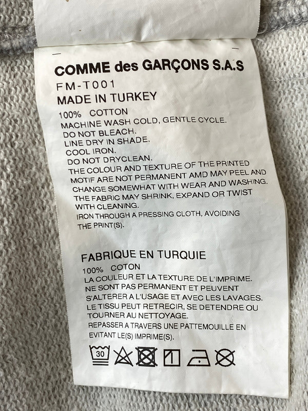 【中古品】【メンズ】 COMME DES GARCONS SHIRT コムデギャルソンシャツ COTTON PILE PLAIN WITH PRINT J ANDY WARHOL FM-T001-051 コットン パイル 140-261016-em-02-min サイズ：XL カラー：グレー 万代Net店