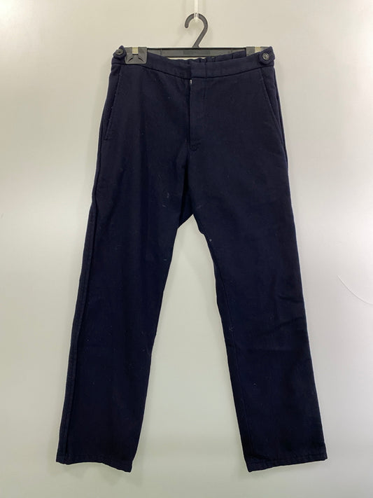 【中古品】【メンズ】 COMME DES GARCONS HOMME PLUS コムデギャルソンオムプリュス 98AW INSIDE OUTSIDE期 WOOL STRAIGHT PANT PP-04063S ウール ストレート 151-261015-em-16-min サイズ：S カラー：ネイビー 万代Net店