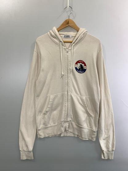 【中古品】【メンズ】 HYSTERIC GLAMOUR ヒステリックグラマー AMRICAN FLAG ZIP HOODIE 0231CF06 アメリカン フラッグ ジップ フーディ パーカー フルジップ 長袖 スウェット 140-261022-em-05-min サイズ：M カラー：ホワイト 万代Net店
