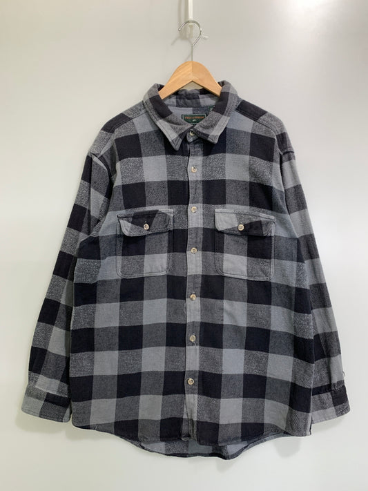 【中古品】【メンズ】 FIELD＆STREAM フィールド アンド ストリーム HEAVY FLANNNEL CHECK SHIRT ヘビー フランネル チェックシャツ トップス 146-261021-jt-03-min サイズ：XL カラー：ブラック/グレー 万代Net店