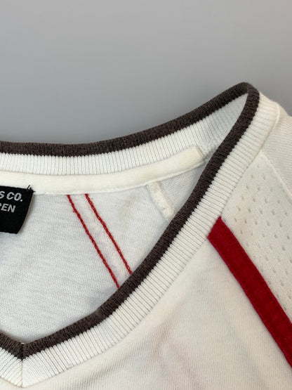 【中古品】【メンズ】 POLO JEANS ポロジーンズ 67 LOGO L/S TEE ロングスリーブ ロゴ 長袖Tシャツ メンズ トップス 146-261022-em-15-min サイズ：L カラー：ホワイト 万代Net店