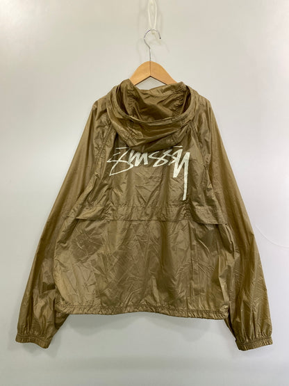 【中古品】【メンズ】 STUSSY ステューシー VINTAGE CRINKLE NYLON LOGO ZIP JACKET 115746 ヴィンテージ クリンクル ナイロン ロゴ ジップ ジャケット メンズ ライトアウター 142-261020-em-31-min サイズ：L カラー：シャンパンゴールド系 万代Net店