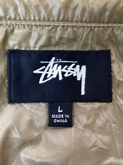 【中古品】【メンズ】 STUSSY ステューシー VINTAGE CRINKLE NYLON LOGO ZIP JACKET 115746 ヴィンテージ クリンクル ナイロン ロゴ ジップ ジャケット メンズ ライトアウター 142-261020-em-31-min サイズ：L カラー：シャンパンゴールド系 万代Net店