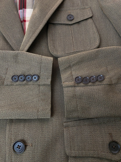【中古品】【メンズ】 MACKINTOSH LONDON マッキントッシュ ロンドン TAILORED JACKET テーラードジャケット メンズ アウター 上着 141-261015-em-29-min サイズ：L カラー：ブラウン 万代Net店