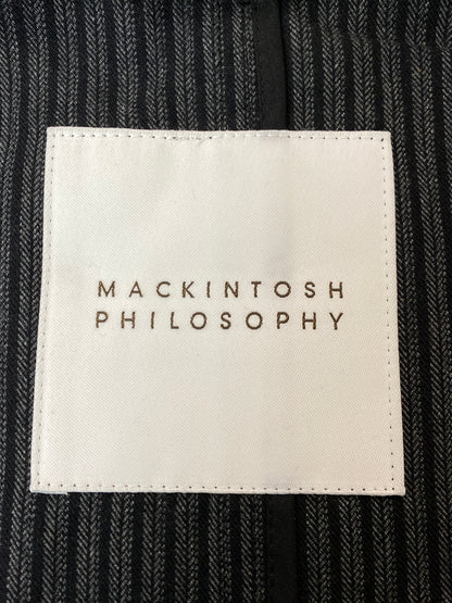 【中古品】【メンズ】 MACKINTOSH PHILOSOPHY マッキントッシュフィロソフィー STRIPE COVER ALL JACKET H1F66-262-09 ストライプ カバーオール ジャケット メンズ 上着 141-261015-em-20-min サイズ：40 カラー：グレー系（ストライプ） 万代Net店