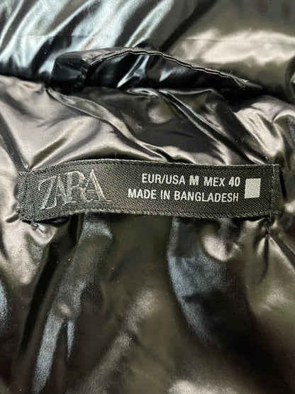 【中古品】【メンズ】 ZARA ザラ PUFF DOWN JACKET パフ ダウンジャケット メンズ アウター 防寒ジャケット 147-261015-em-11-min サイズ：M カラー：ブラック 万代Net店
