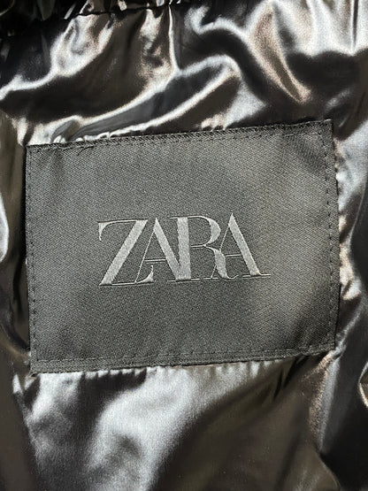 【中古品】【メンズ】 ZARA ザラ PUFF DOWN JACKET パフ ダウンジャケット メンズ アウター 防寒ジャケット 147-261015-em-11-min サイズ：M カラー：ブラック 万代Net店