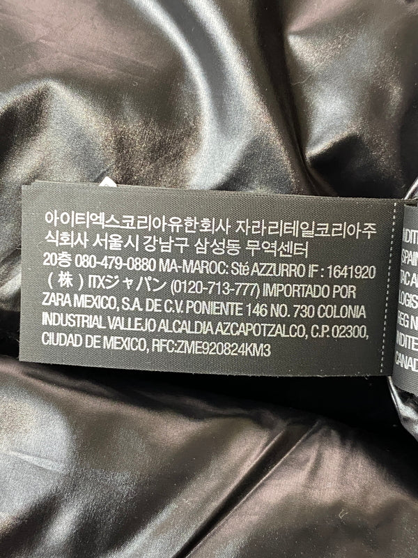 【中古品】【メンズ】 ZARA ザラ PUFF DOWN JACKET パフ ダウンジャケット メンズ アウター 防寒ジャケット 147-261015-em-11-min サイズ：M カラー：ブラック 万代Net店