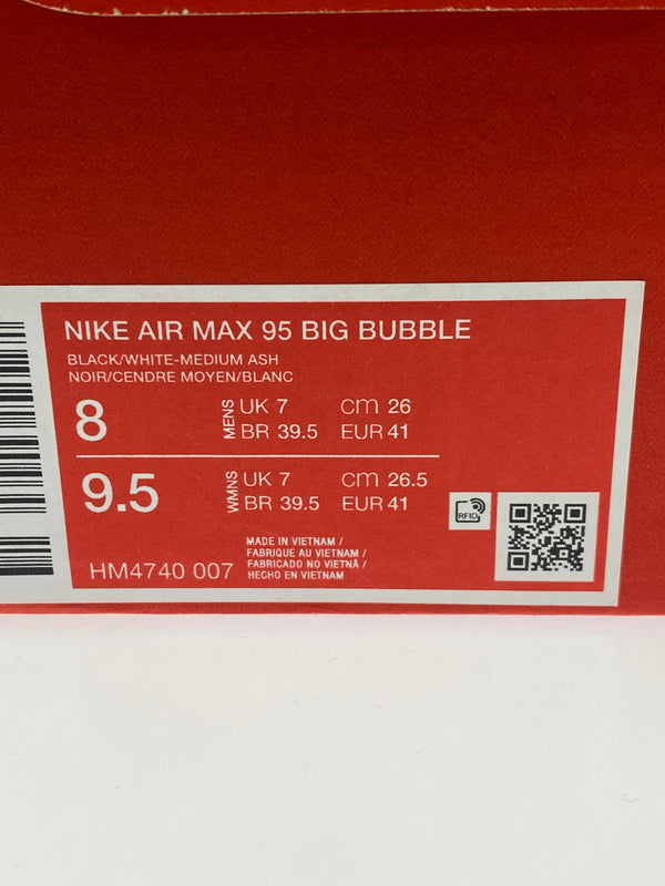 【中古品】【メンズ】 NIKE ナイキ AIR MAX 95 BIG BUBBLE GRANITE HM4740-007 エアマックス95 OG ビッグバブル グラナイト スニーカー 160-261018-em-10-min サイズ：26.0cm カラー：• ブラック / ホワイト / ミディアムアッシュ / ダークピューター 万代Net店