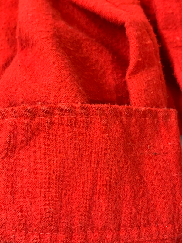 【現状渡し品】【メンズ】 VINTAGE ヴィンテージ 60-70S CHAMOIS CLOTH SHIRT シャモアクロスシャツ ヴィンテージ 長袖シャツ ロングスリーブ 146-261023-hu-13-min サイズ：タグなしのため不明 カラー：レッド 万代Net店