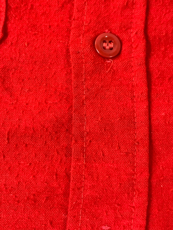 【現状渡し品】【メンズ】 VINTAGE ヴィンテージ 60-70S CHAMOIS CLOTH SHIRT シャモアクロスシャツ ヴィンテージ 長袖シャツ ロングスリーブ 146-261023-hu-13-min サイズ：タグなしのため不明 カラー：レッド 万代Net店
