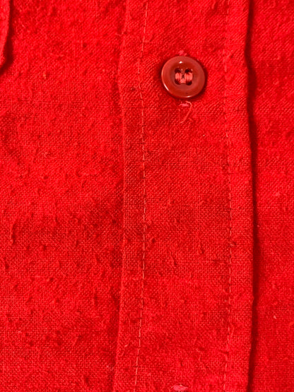 【現状渡し品】【メンズ】 VINTAGE ヴィンテージ 60-70S CHAMOIS CLOTH SHIRT シャモアクロスシャツ ヴィンテージ 長袖シャツ ロングスリーブ 146-261023-hu-13-min サイズ：タグなしのため不明 カラー：レッド 万代Net店