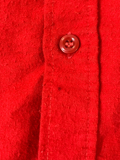 【現状渡し品】【メンズ】 VINTAGE ヴィンテージ 60-70S CHAMOIS CLOTH SHIRT シャモアクロスシャツ ヴィンテージ 長袖シャツ ロングスリーブ 146-261023-hu-13-min サイズ：タグなしのため不明 カラー：レッド 万代Net店