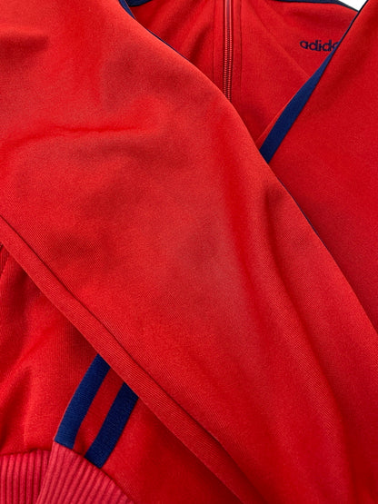 【中古品】【メンズ】 ADIDAS アディダス 70-80'S TRACK JACKET 70年代 80年代 トラックジャケット メンズ ライトアウター ジャージ 146-261016-em-21-min サイズ：L カラー：レッド/ネイビー 万代Net店