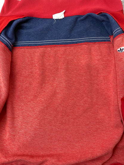 【中古品】【メンズ】 ADIDAS アディダス 70-80'S TRACK JACKET 70年代 80年代 トラックジャケット メンズ ライトアウター ジャージ 146-261016-em-21-min サイズ：L カラー：レッド/ネイビー 万代Net店