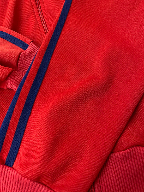 【中古品】【メンズ】 ADIDAS アディダス 70-80'S TRACK JACKET 70年代 80年代 トラックジャケット メンズ ライトアウター ジャージ 146-261016-em-21-min サイズ：L カラー：レッド/ネイビー 万代Net店